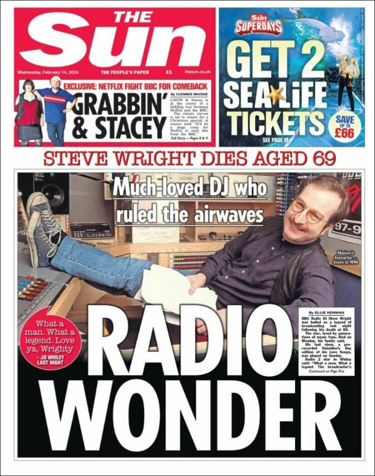 Portada de The Sun (Reino Unido)