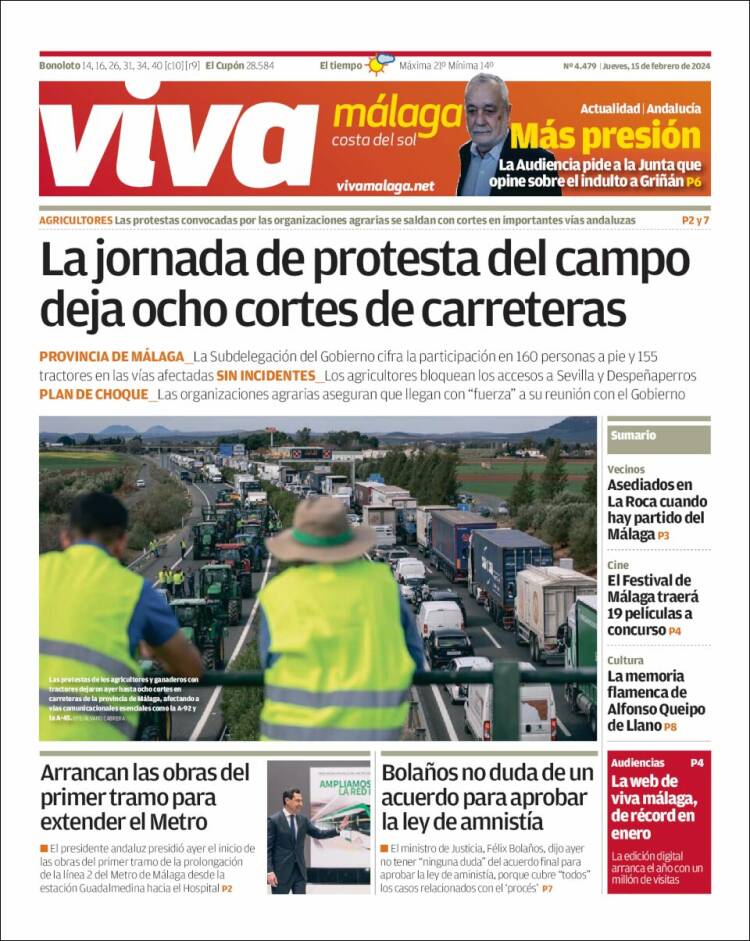 Portada de Viva Málaga (España)