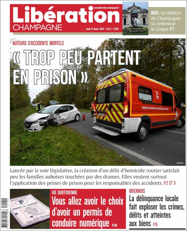 Portada de Libération Champagne (Francia)