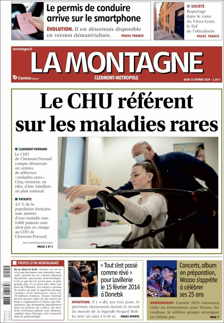 Portada de La Montagne (Francia)