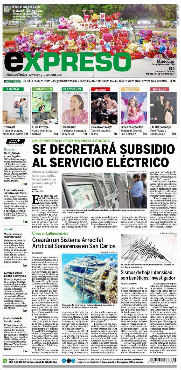 Portada de Expreso (México)