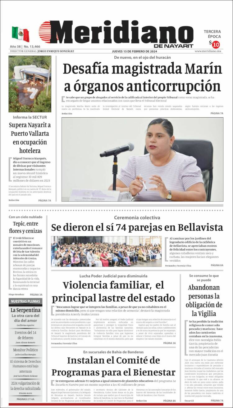 Portada de Meridiano (México)