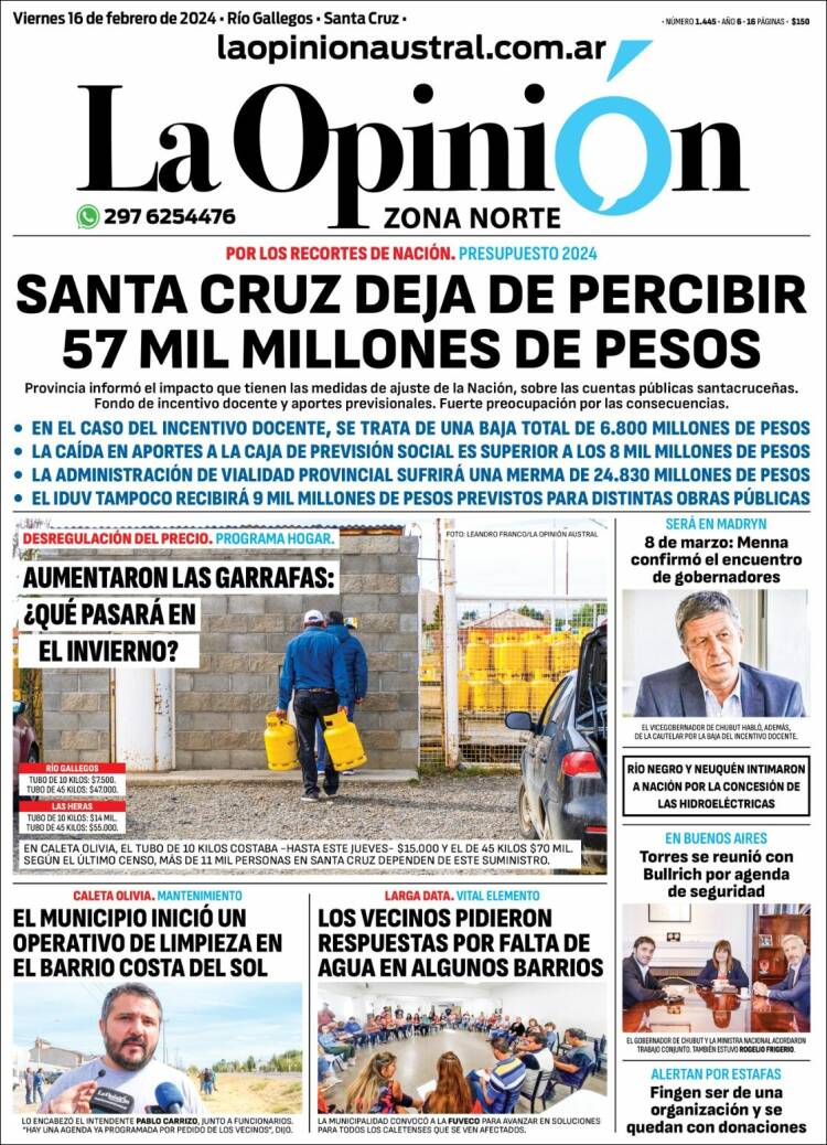 Portada de La Opinión Zona Norte (Argentina)