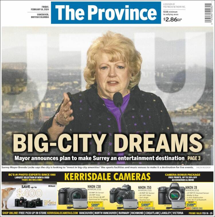 Portada de The Province (Canadá)