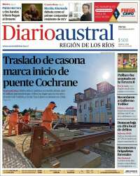 Portada de El Diario Austral de Valdivia (Chile)