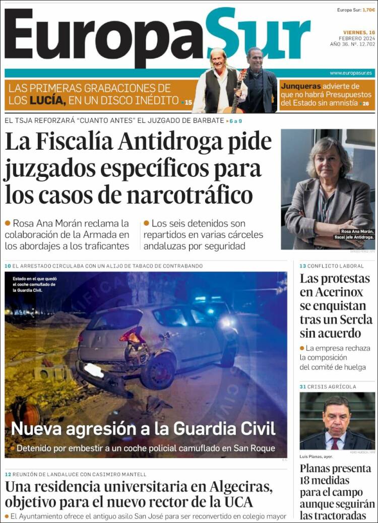 Portada de Europa Sur (España)