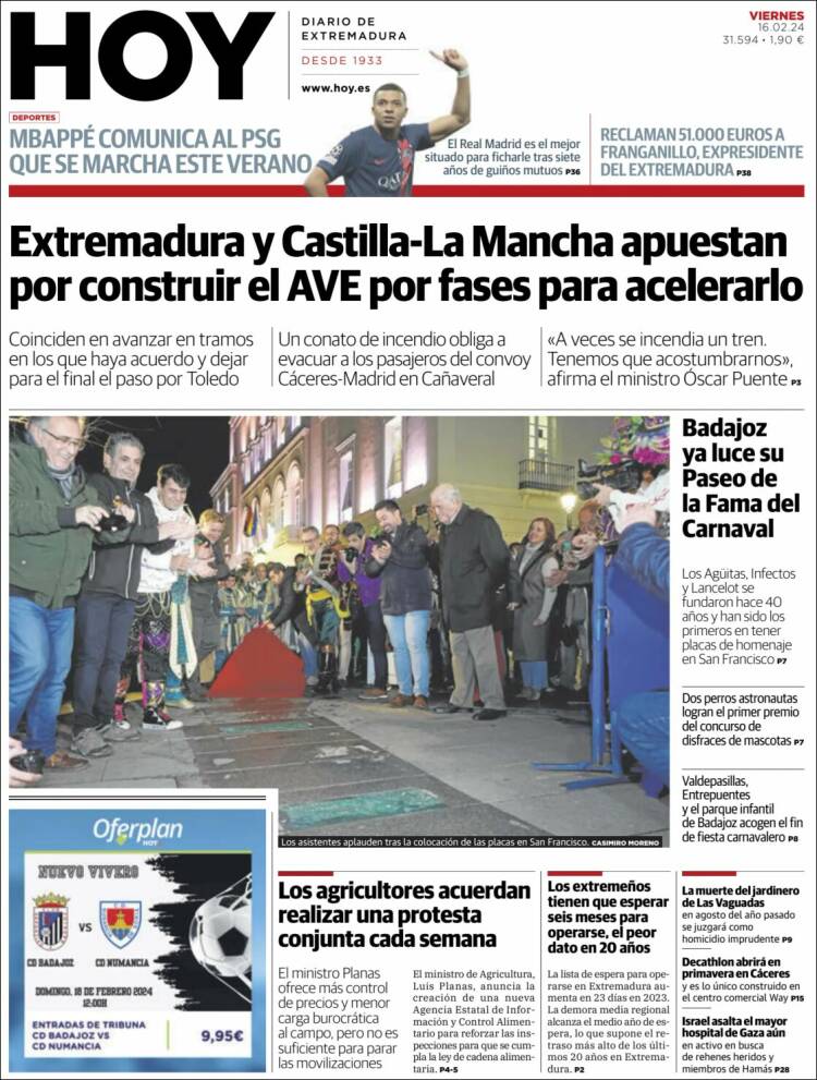 Portada de Hoy - Badajoz (España)