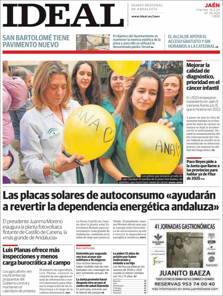 Portada de El Ideal de Jaén (España)