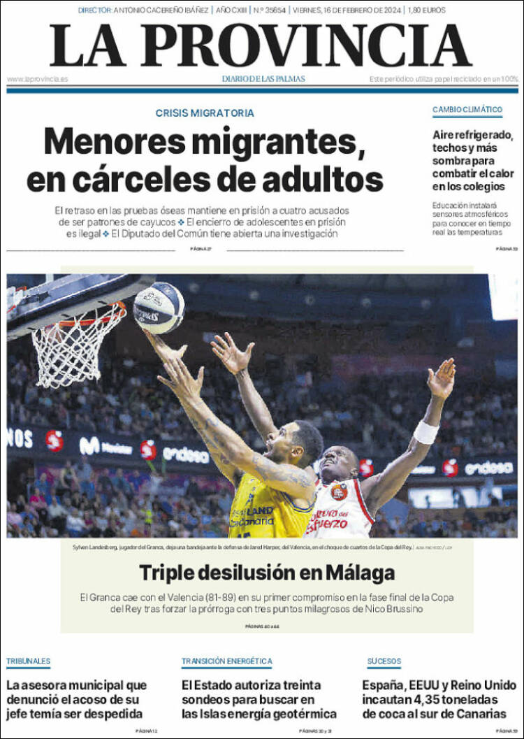 Portada de La Provincia (España)