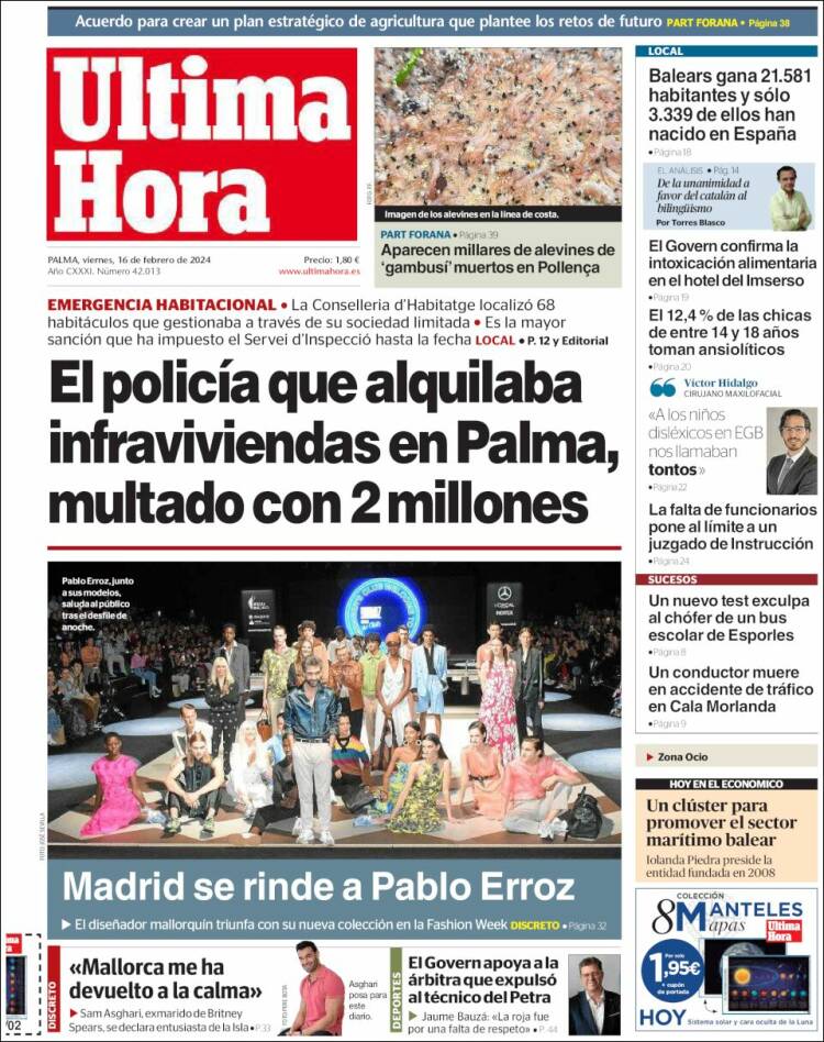 Portada de Última Hora (España)