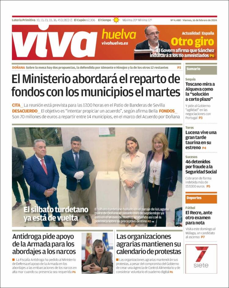 Portada de Viva Huelva (España)