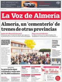 Portada de La Voz de Almería (España)