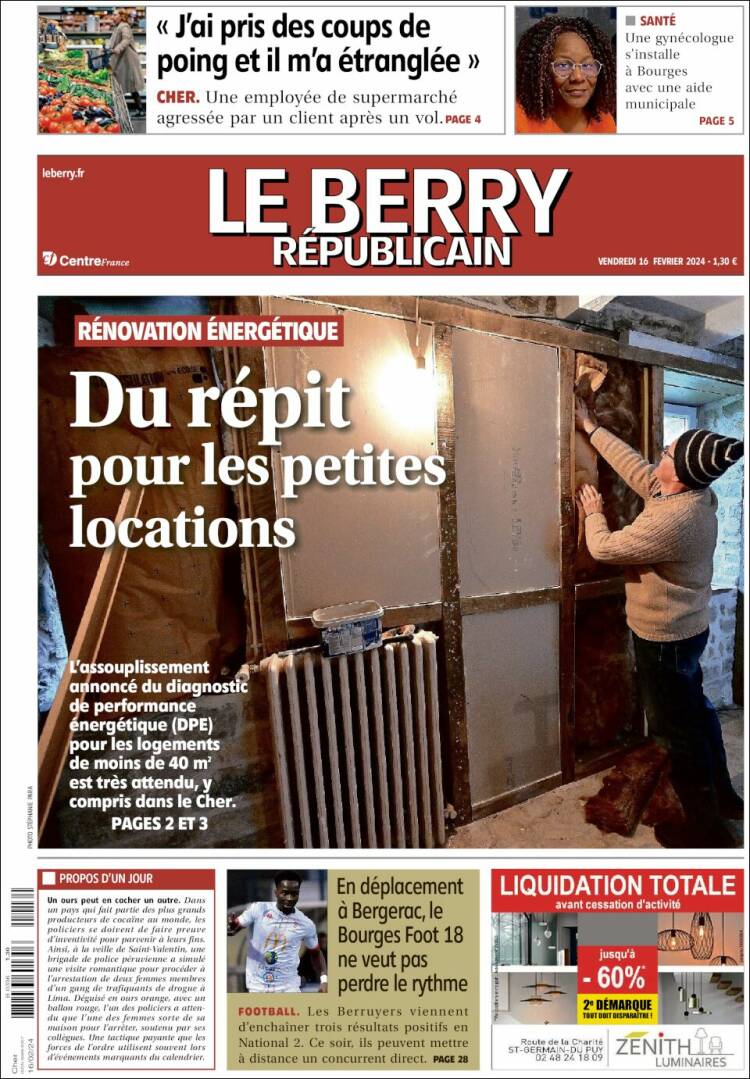 Portada de Berry Republicain (Francia)