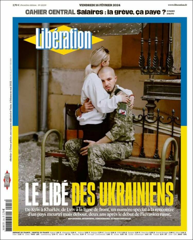 Portada de Libération (Francia)