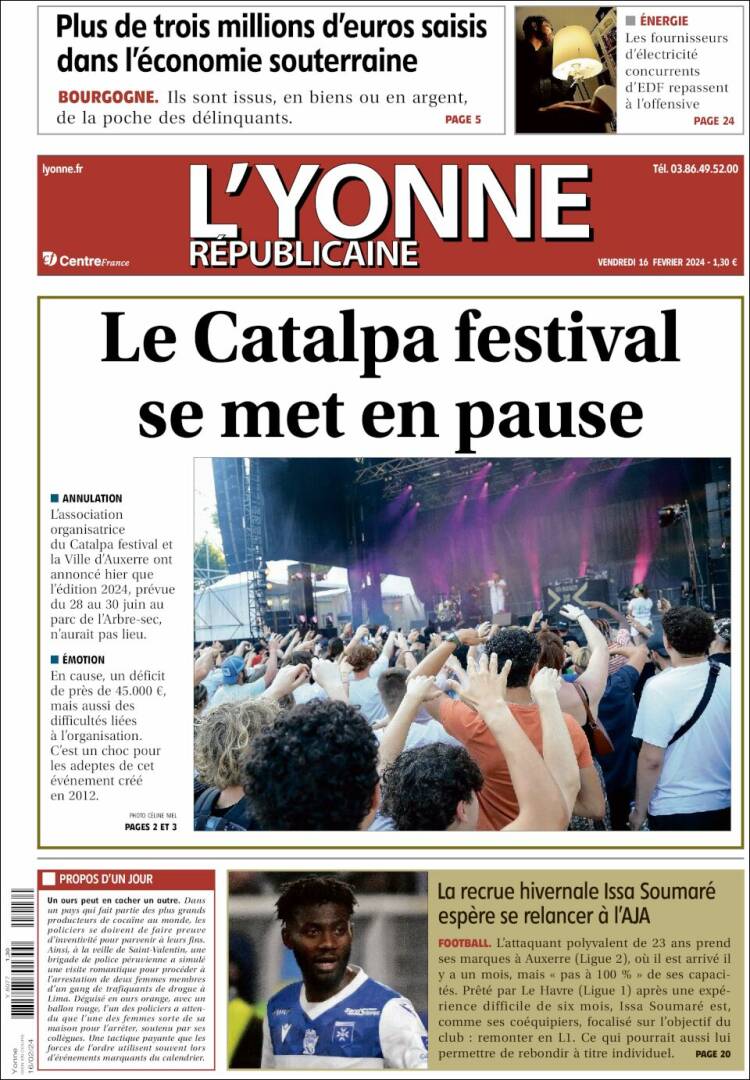 Portada de L'Yonne-Républicaine (Francia)