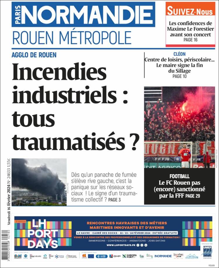 Portada de Paris Normandie (Francia)