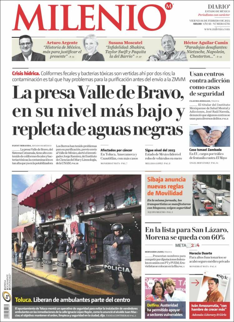 Portada de Milenio - Estado de México (M&eacute;xico)