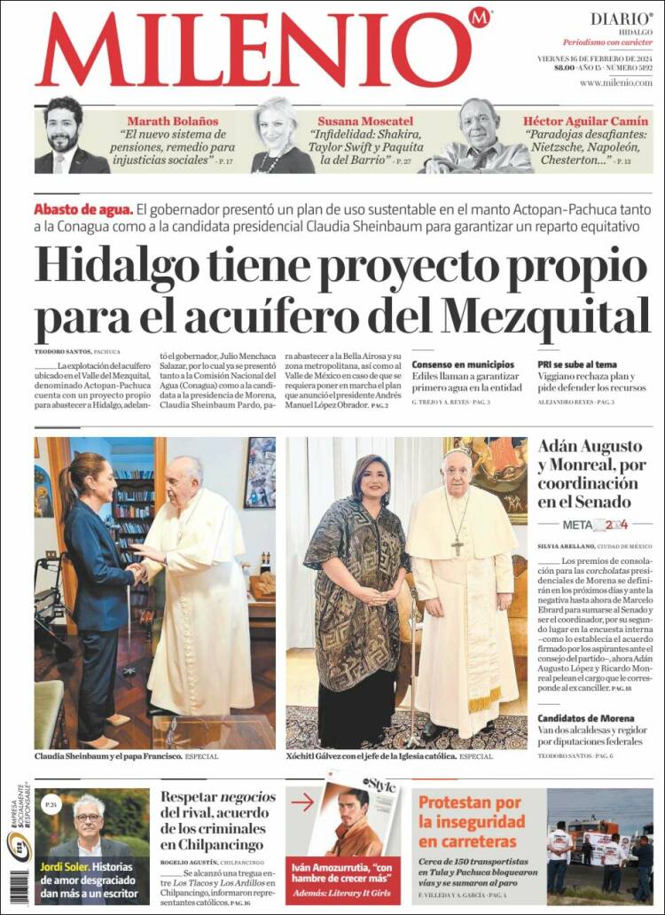 Portada de Milenio de Hidalgo (M&eacute;xico)