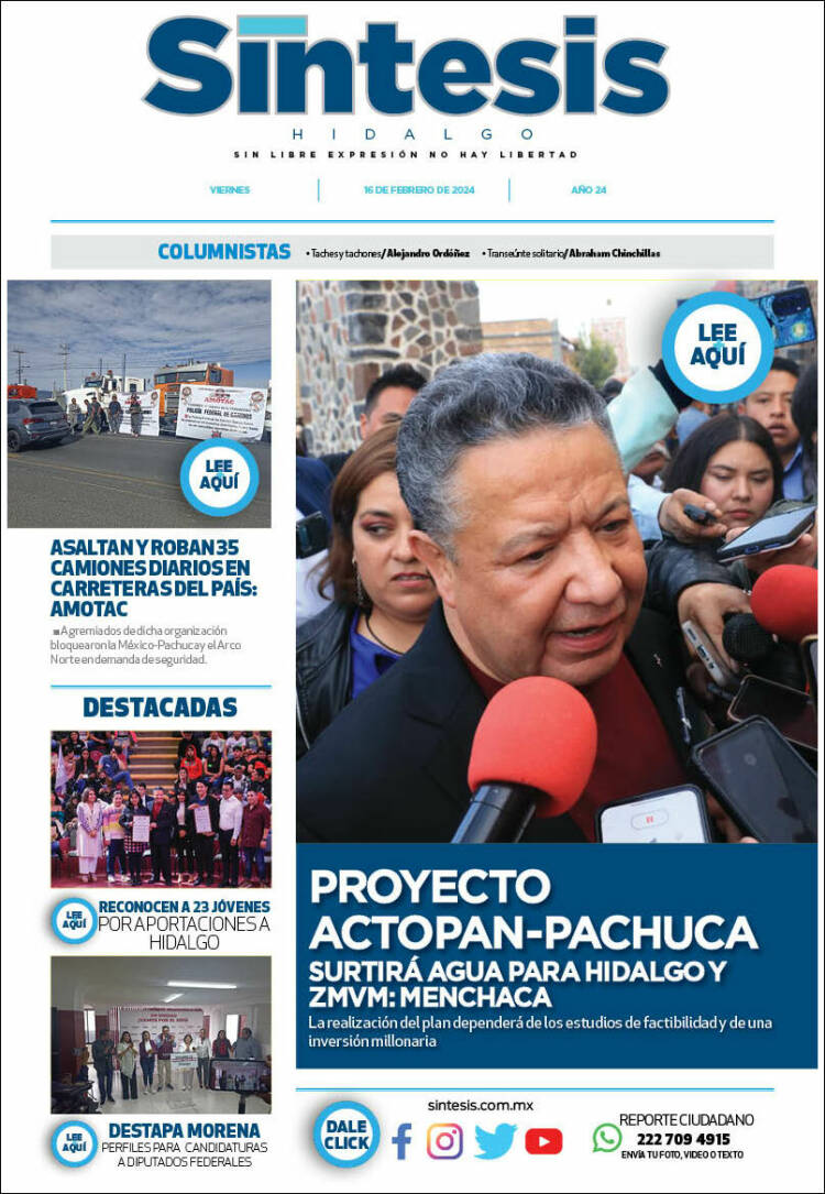 Portada de Sistesis - Hidalgo (M&eacute;xico)