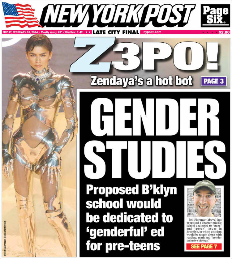 Portada de New York Post (USA)