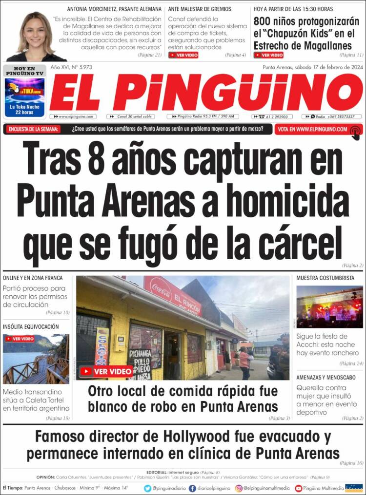 Portada de El Pingüino (Chile)