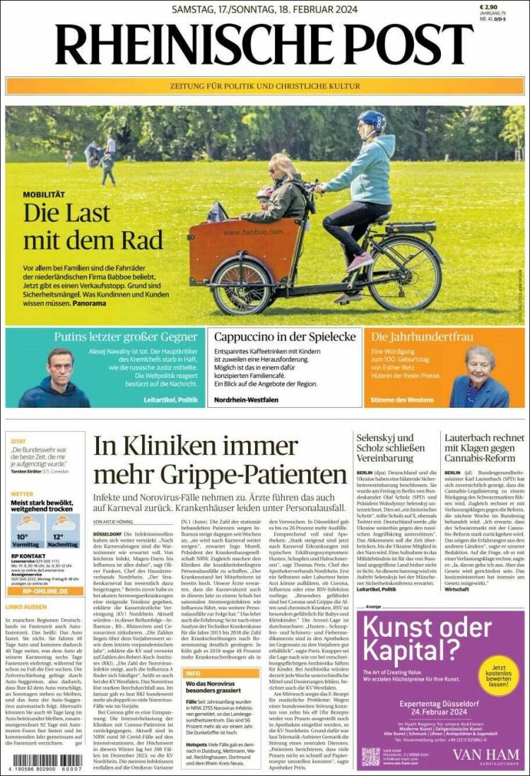 Portada de Rheinische Post (Alemania)