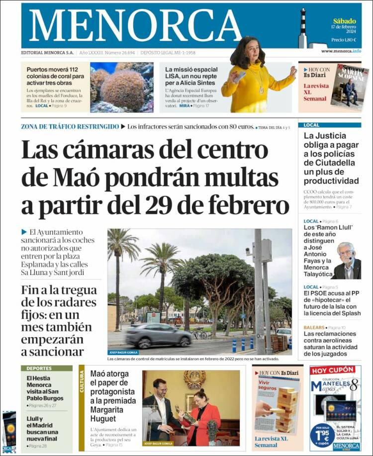 Portada de Menorca - Diario Insular (España)
