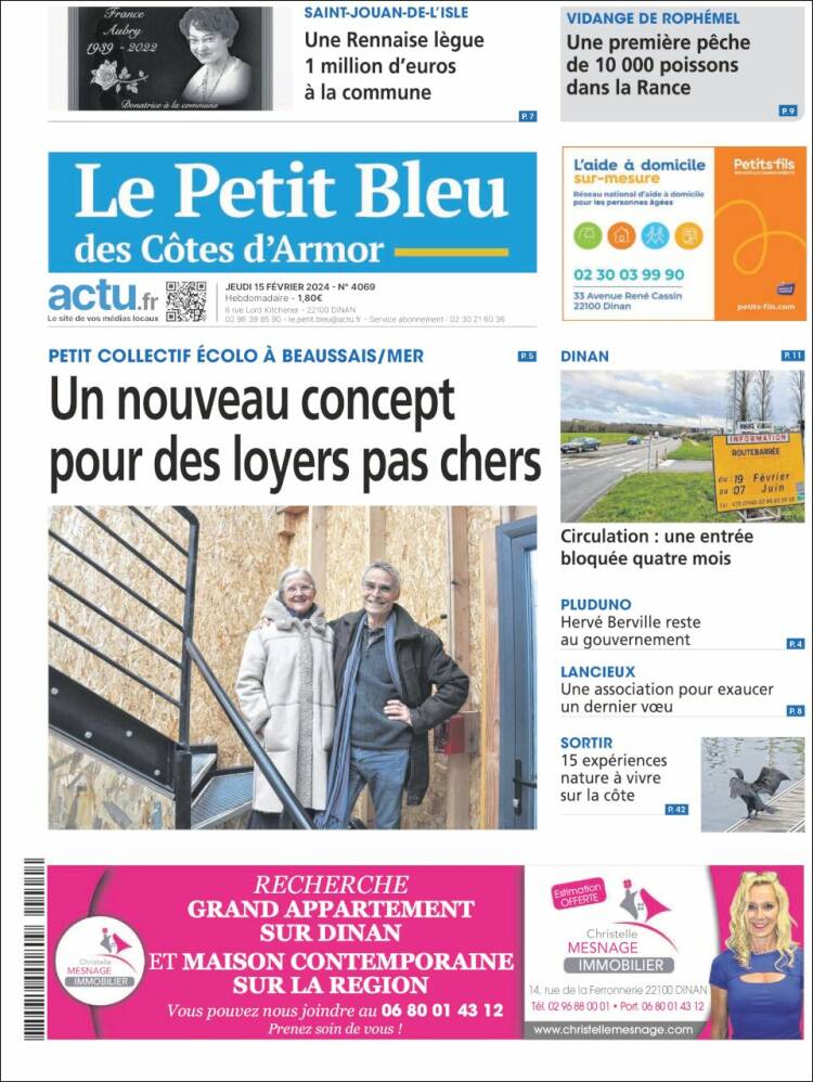 Portada de Le Petit Bleu (Francia)