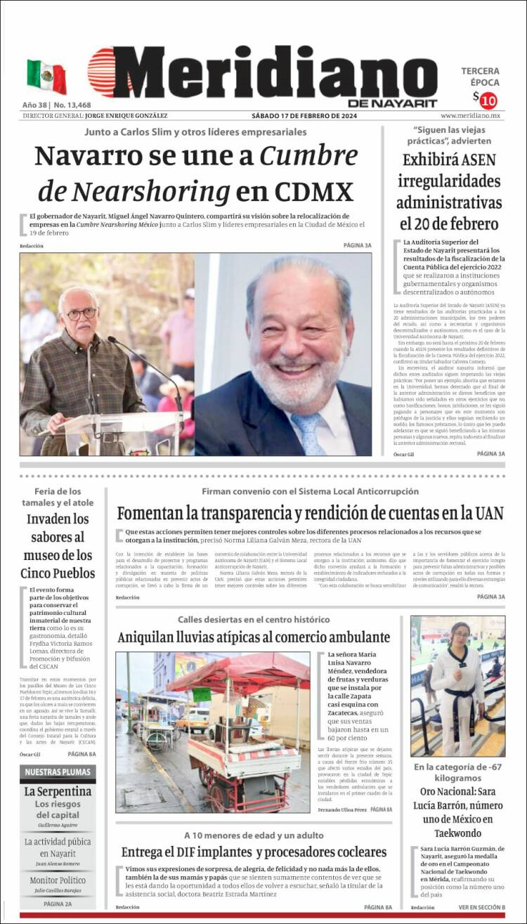 Portada de Meridiano (México)