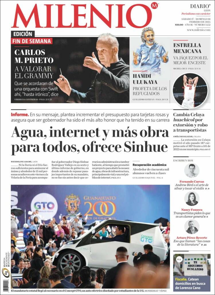 Portada de Milenio de León (México)