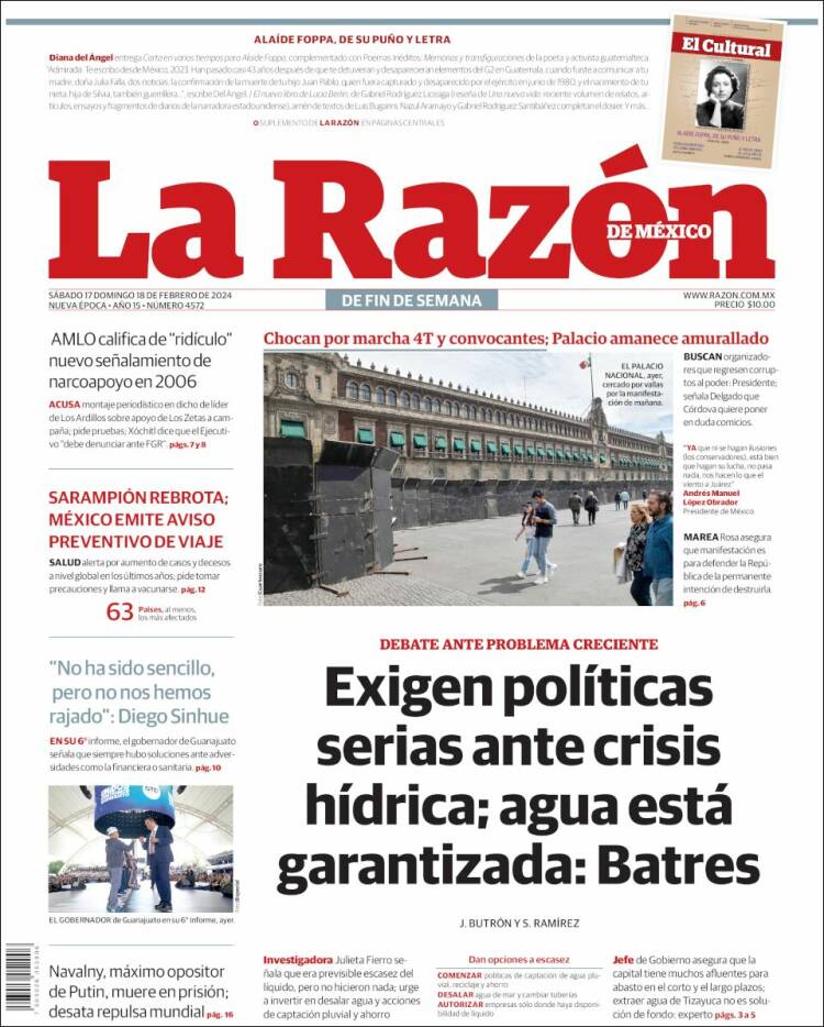 Portada de La Razón (México)