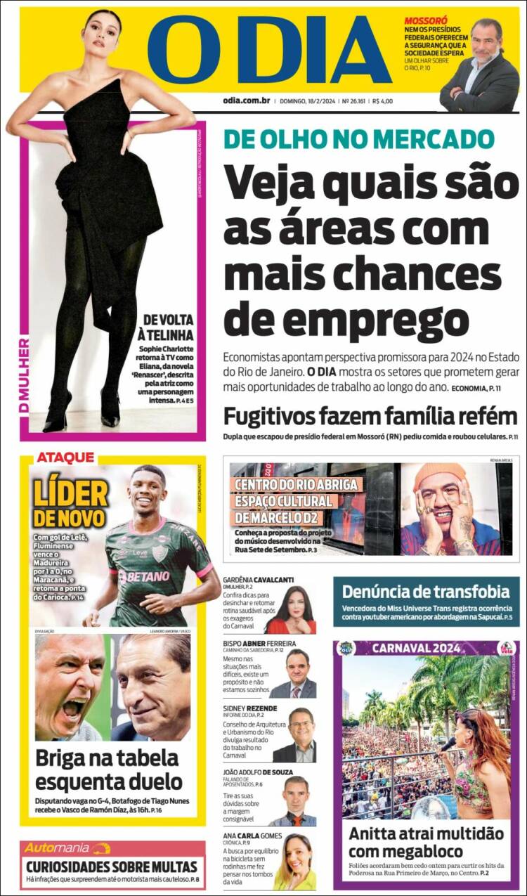 Portada de O Dia (Brasil)