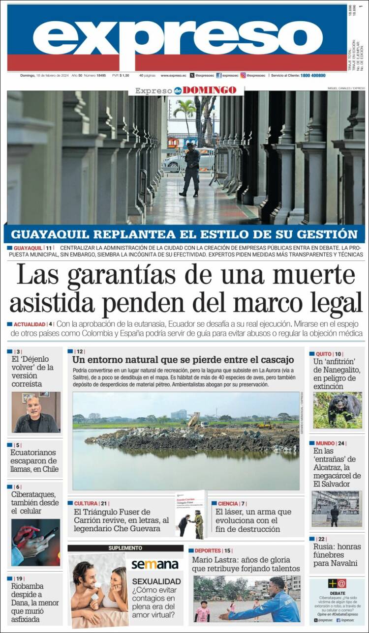 Portada de Expreso (Ecuador)