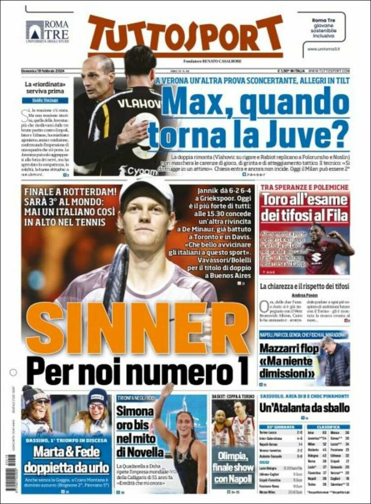 Portada de Tuttosport (Italia)