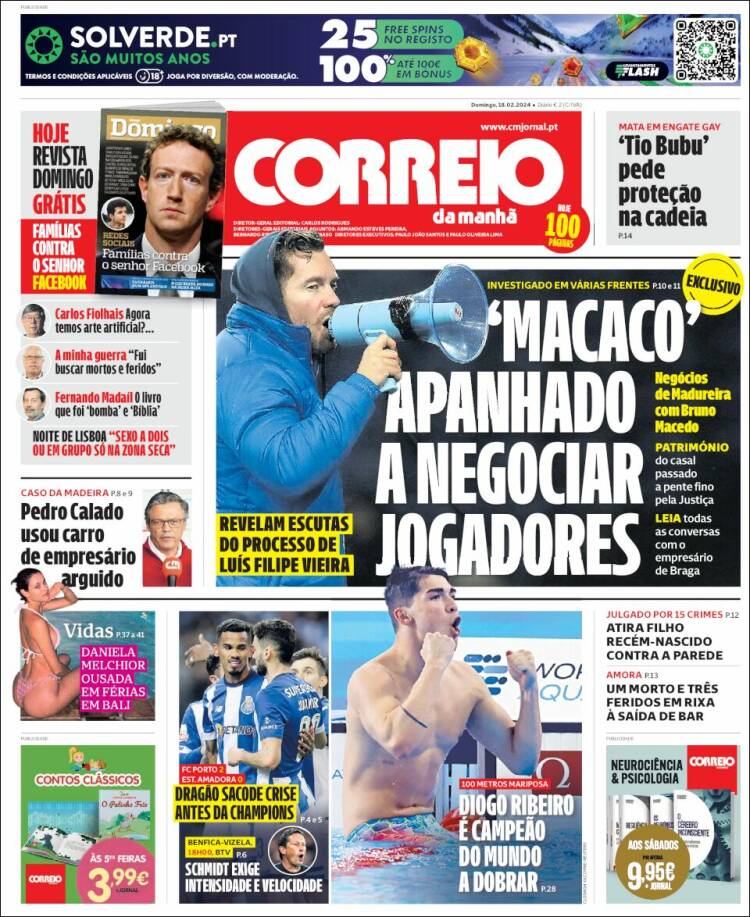Portada de Correio da Manhã (Portugal)