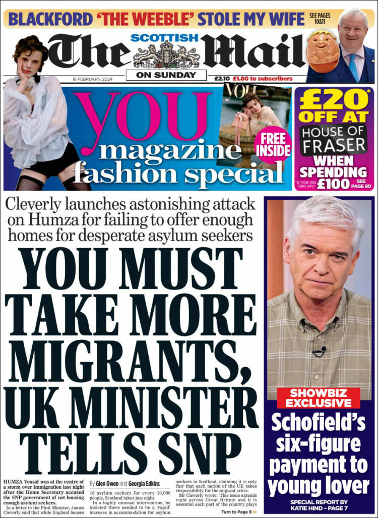 Portada de Scottish Daily Mail (Reino Unido)