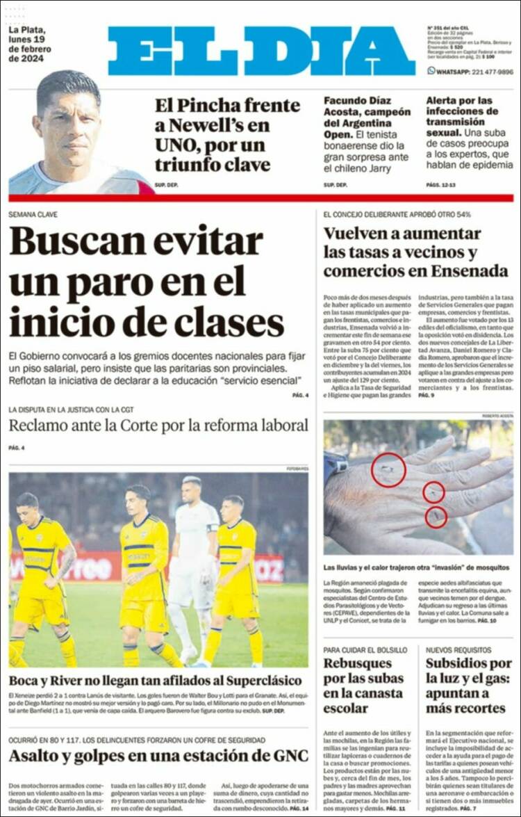 Portada de El Día de la Plata (Argentina)