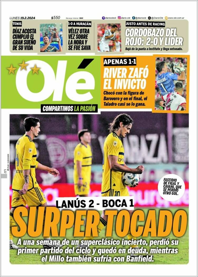 Newspaper Olé (Argentina) Newspapers in Argentina Today #39 s press