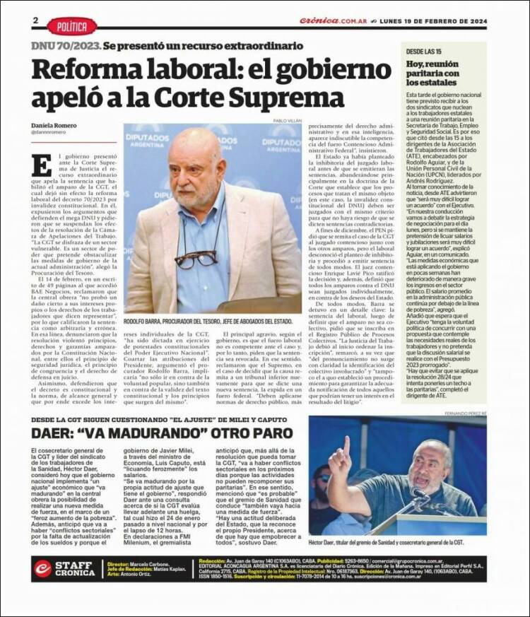 Portada de La Voz del Chaco (Argentina)