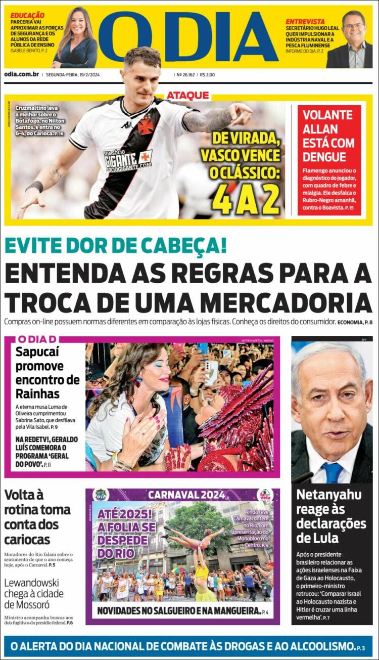 Portada de O Dia (Brasil)
