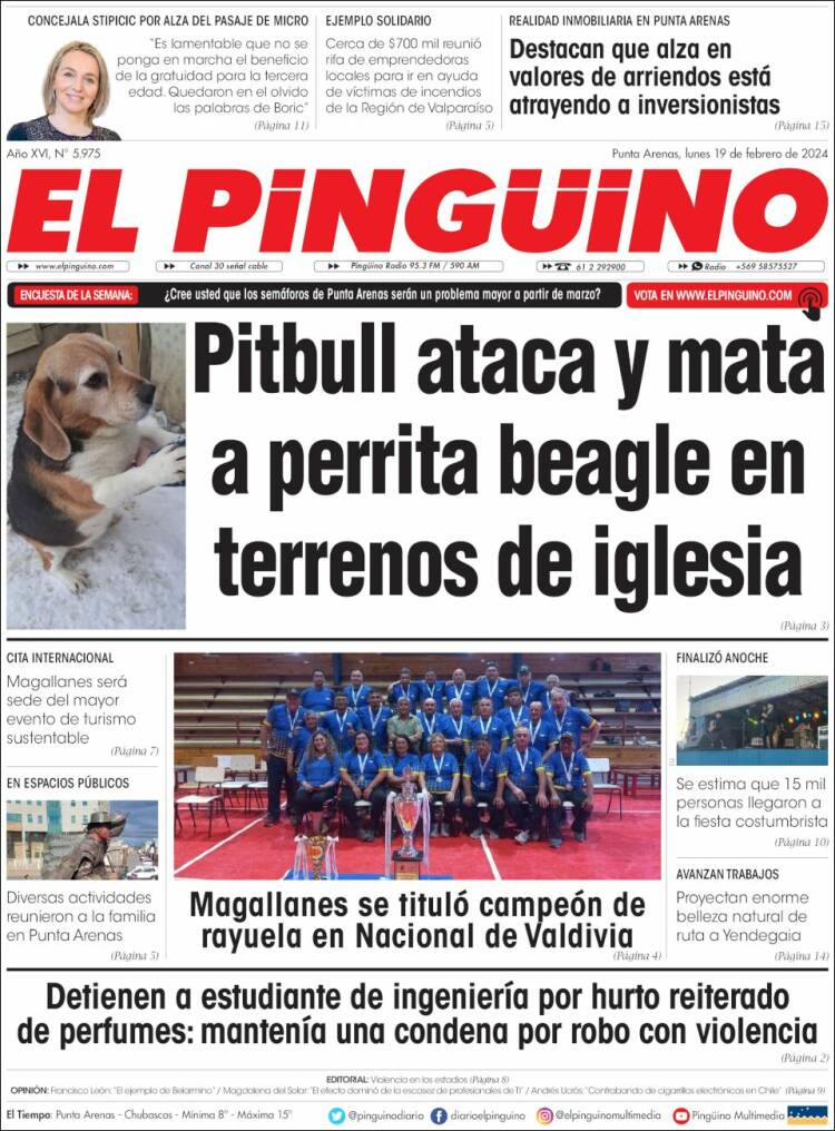 Portada de El Pingüino (Chile)