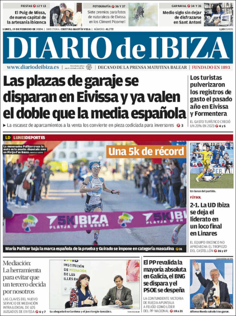 Portada de Diario de Ibiza (España)