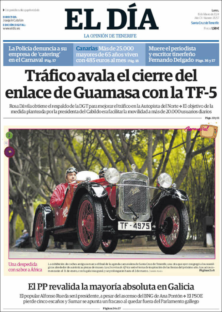 Portada de El Día (España)