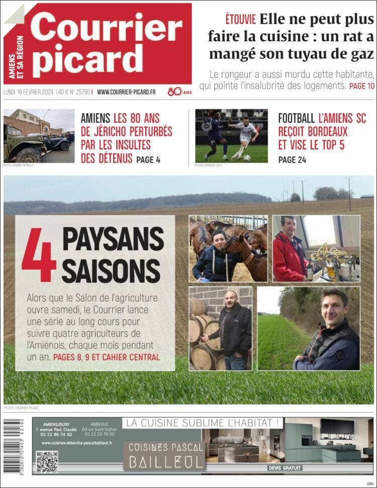 Portada de Courrier Picard (Francia)