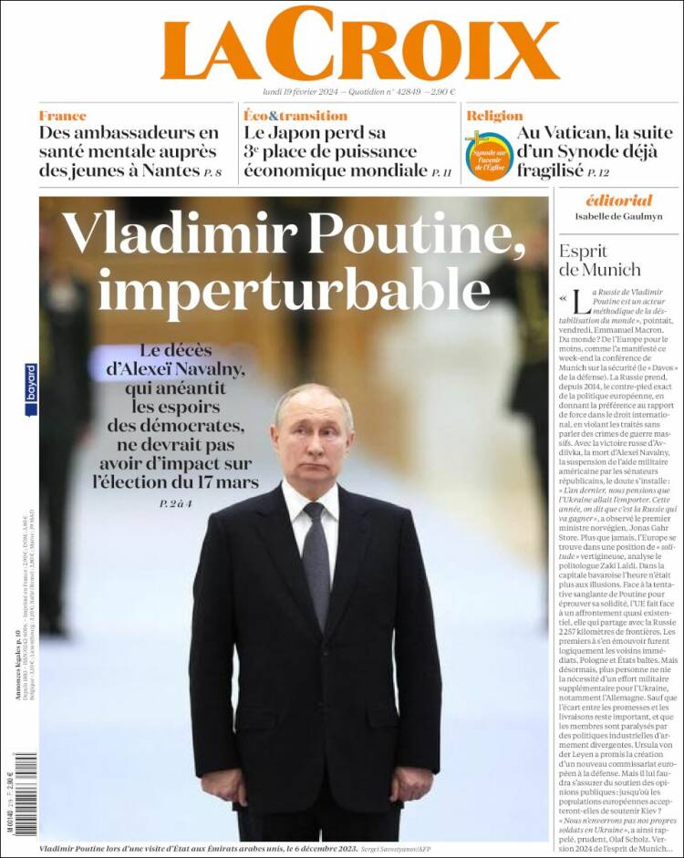 Portada de La Croix (Francia)