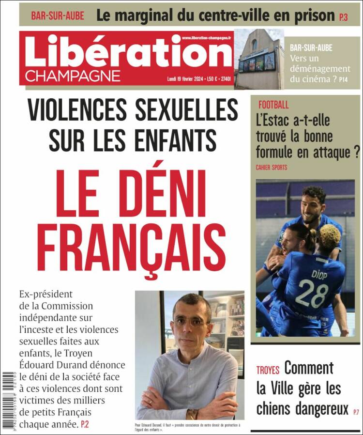 Portada de Libération Champagne (Francia)