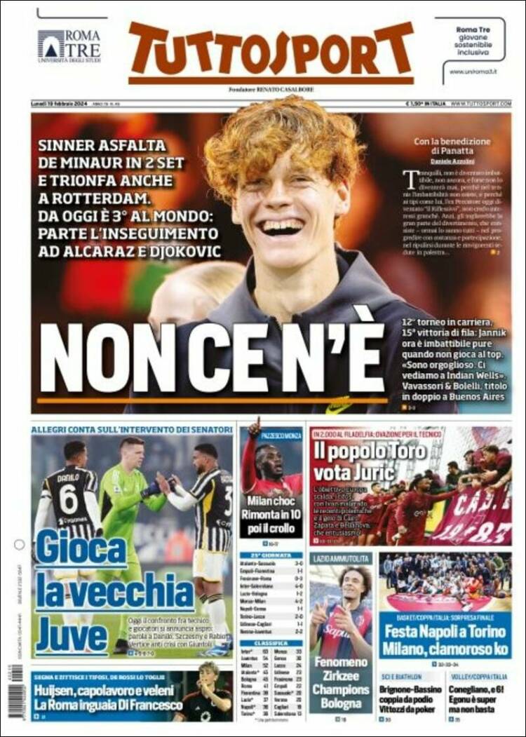 Portada de Tuttosport (Italia)
