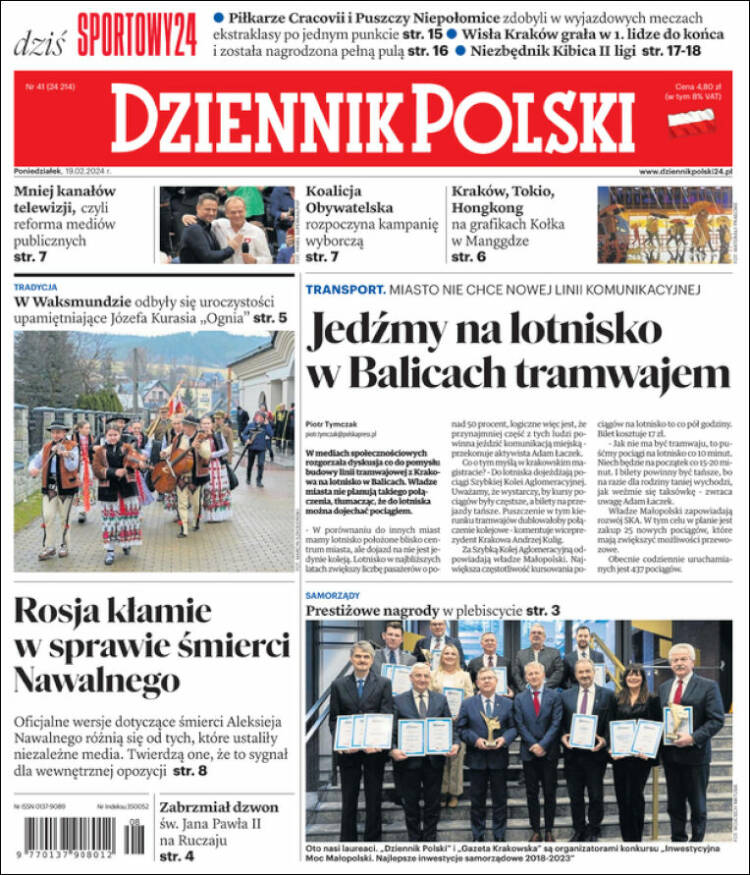 Portada de Dziennik (Polonia)