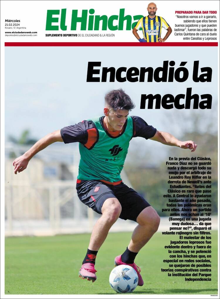 Portada de El Hincha (Argentina)