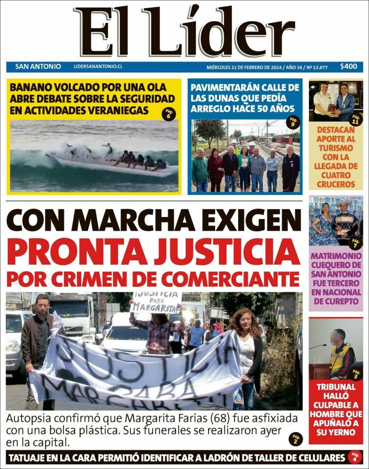 Portada de Lider de San Antonio (Chile)